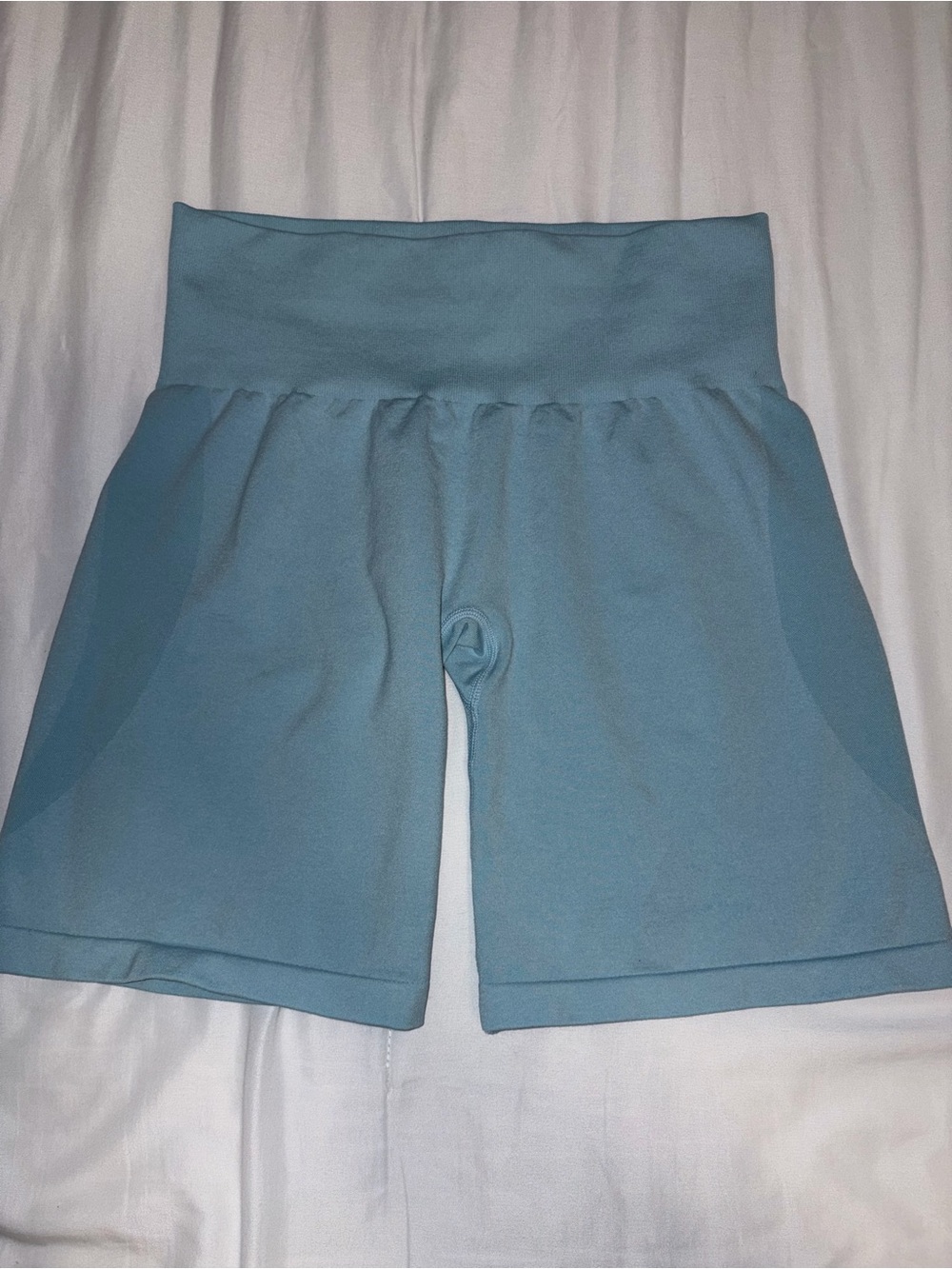 NVGTN High-Waist Pastel Blue Contour Shorts